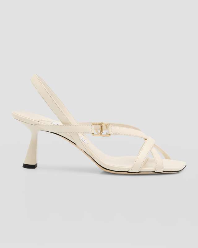 Jess Leather Crisscross Slingback Sandals